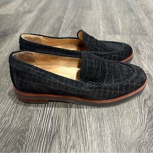Samuel Hubbard Tailored Traveler Black Croc Suede